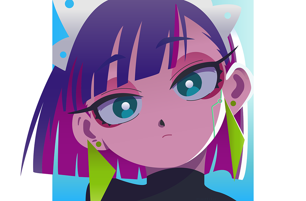 Manual vector trace of the main character from ZUTOMAYO's 'Study Me', used as promotional imagery for my Discord bot, Nira-chan. Originally created for a single server dedicated to the band, the bot is now used in over 150 servers worldwide!